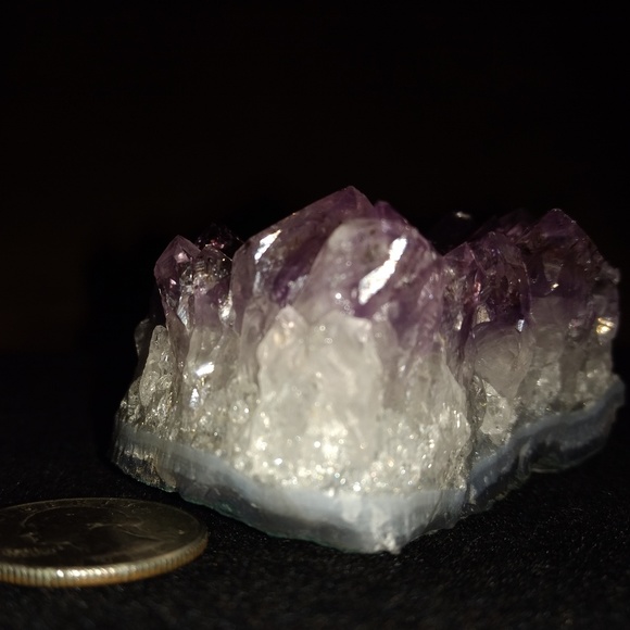 Natural Amethyst Geode Fragment w/ inclusions - Picture 5 of 6